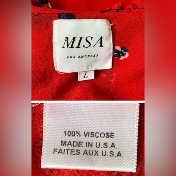 Misa Los Angeles Gracy Midi Dress Floral Chiffon - Picture 2 of 7